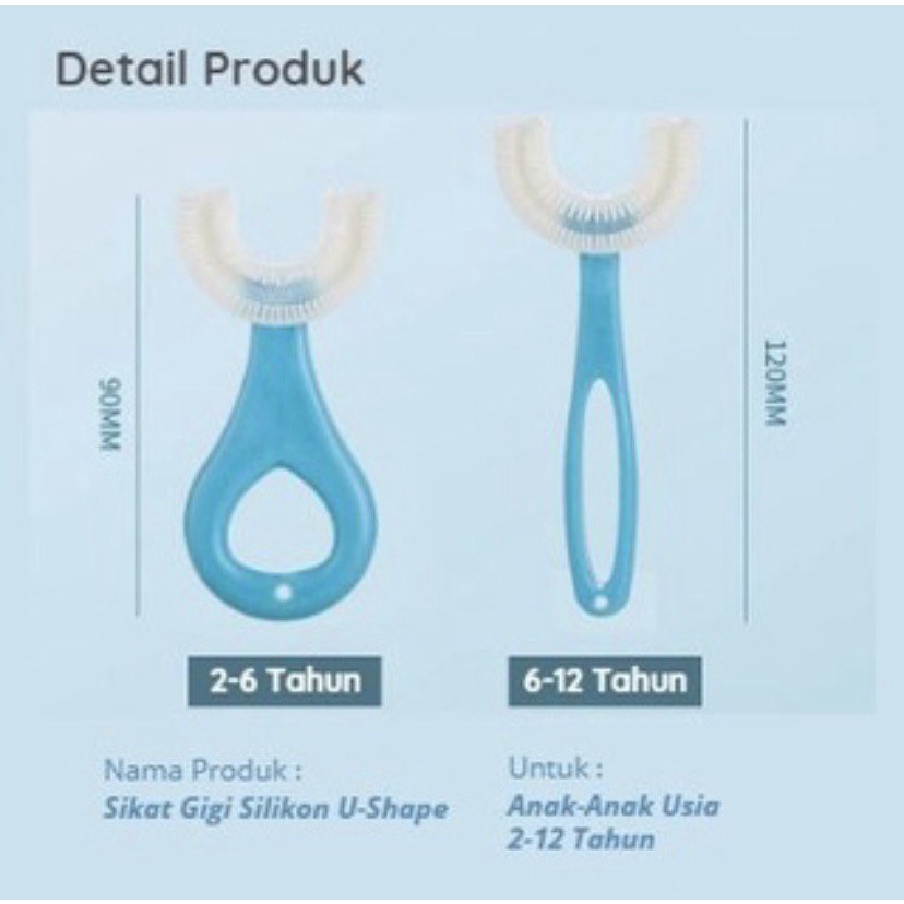 Sikat Gigi Anak Kecil Bentuk U Shape Balita Viral Toothbrush Kids New Perawatan Mulut Bayi Kesehatan