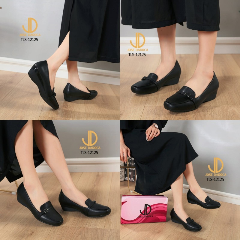 JOSE DAROCA Sepatu Kerja Loafers Wedges Shoes # TLS-12125 # ORIGINAL