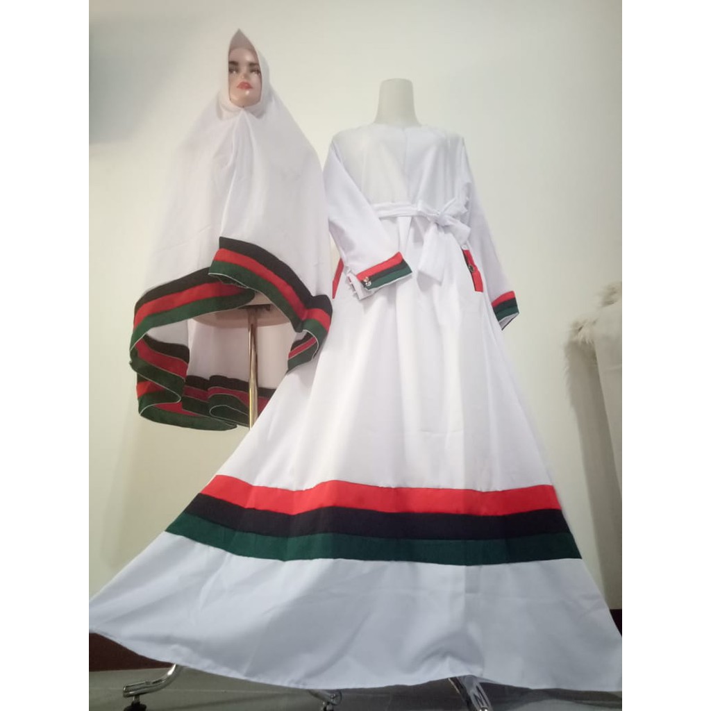 Gamis SET BERGO palestina Palestine palestin khimar syari muslim muslimah outfit muslim