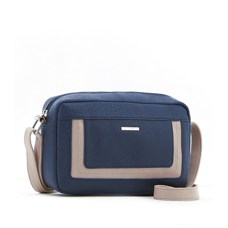 TAS SELEMPANG WANITA SOPHIE MARTIN KULIT DONGKER BERTIN T4092N1 BIRU A