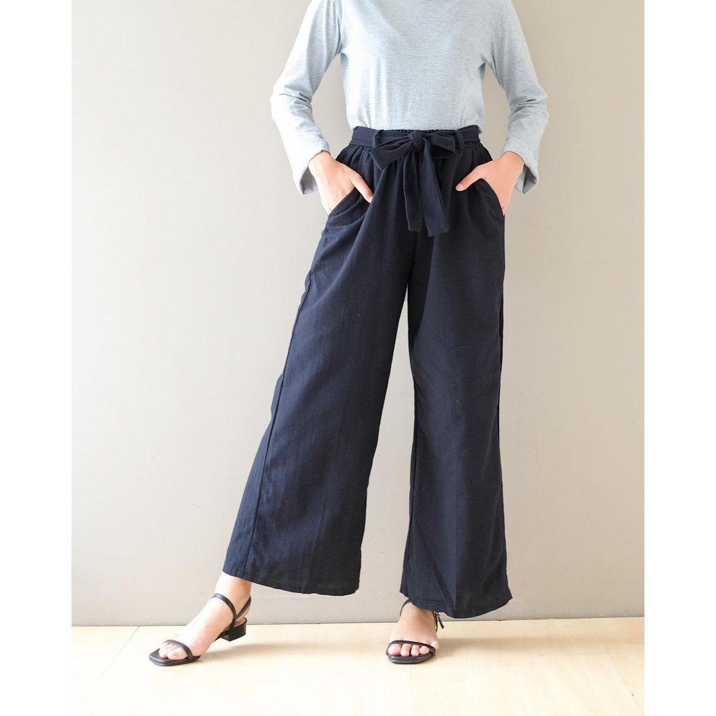 SHARON PANTS CULLOTE - celana linen / kulot linen / pants murah / celana bahan / celana kulot