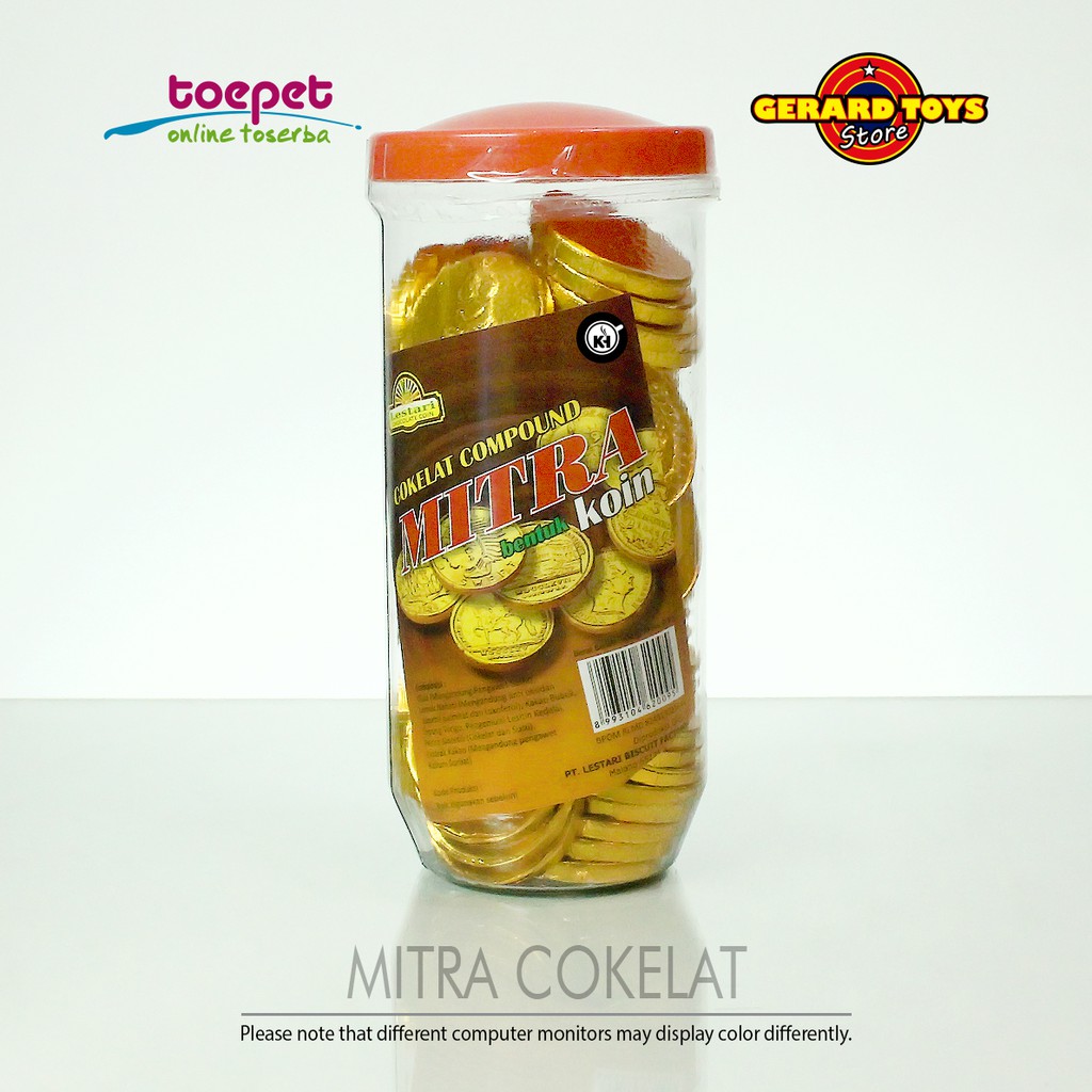 

Permen Cokelat Chocolate Compound Mitra Koin Toples isi 70pcs ENAKNYA MANTAP