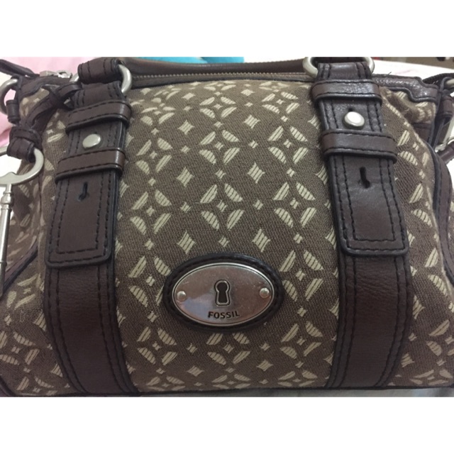 Preloved tas Fossil Maddox Pecan Brown