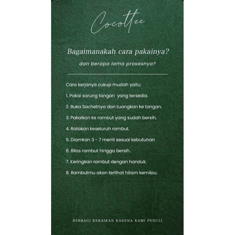 [BPOM] 1 pak Cocottee Bsy GoBlack / Shampoo semir mengkudu/ noni shampoo (BOX)