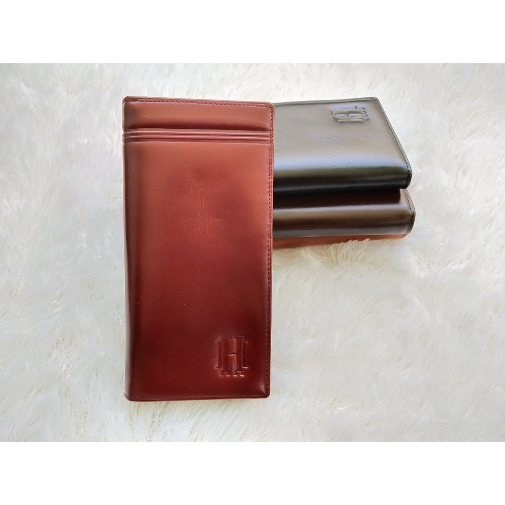 Dompet Panjang Lipat full Kartu kulit asli Pria Wanita - LOGTANGLE Wallet