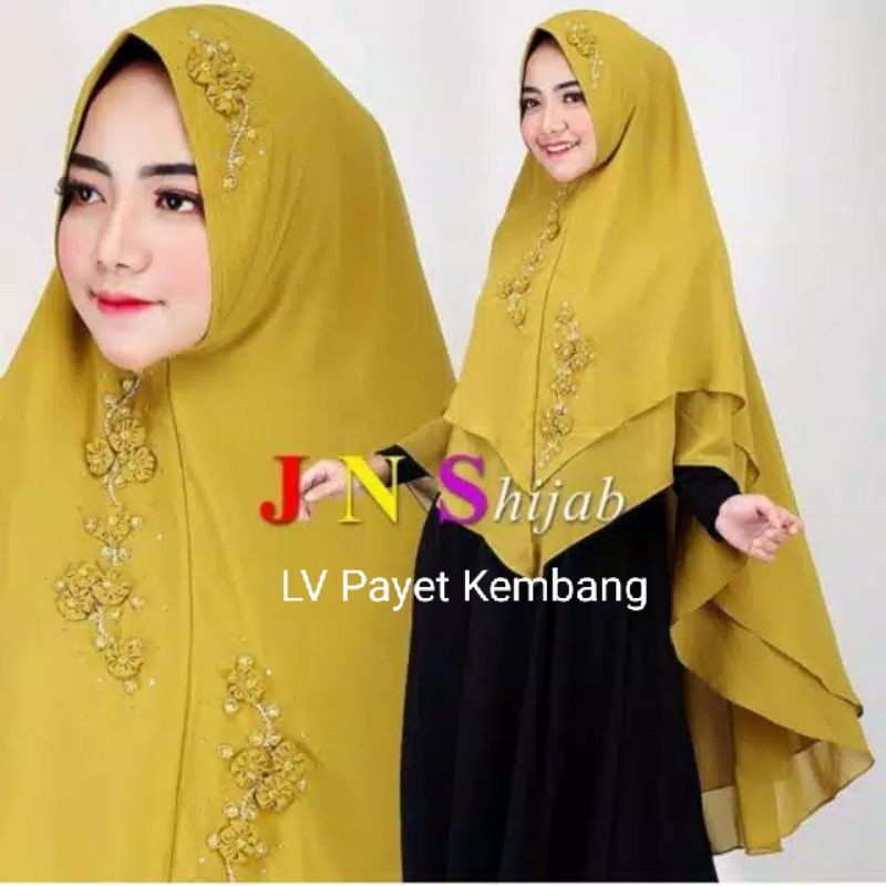 JNS Hijab LV Payet Kembang
