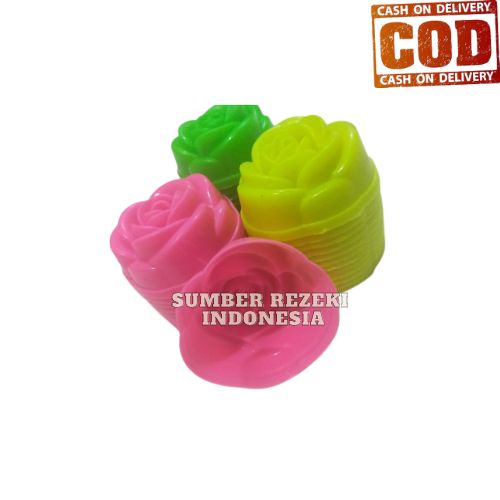 Cetakan Putu Ayu Bunga Mawar / Puding Jelly Coklat Agar - Agar Ukuran Kecil & Besar Isi 12pcs