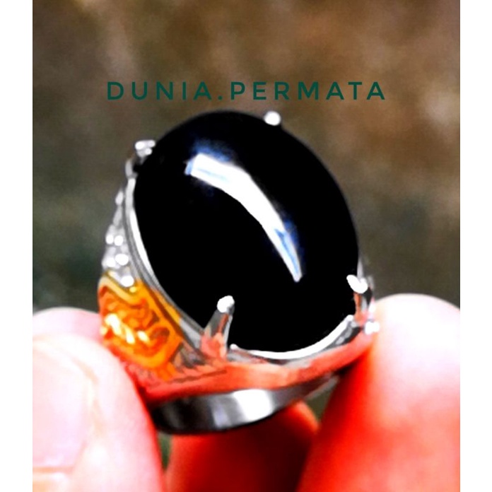 CINCIN BATU AKIK PERMATA KECUBUNG WULUNG JUMBO SIAP PAKAI ASLI TERMURAH