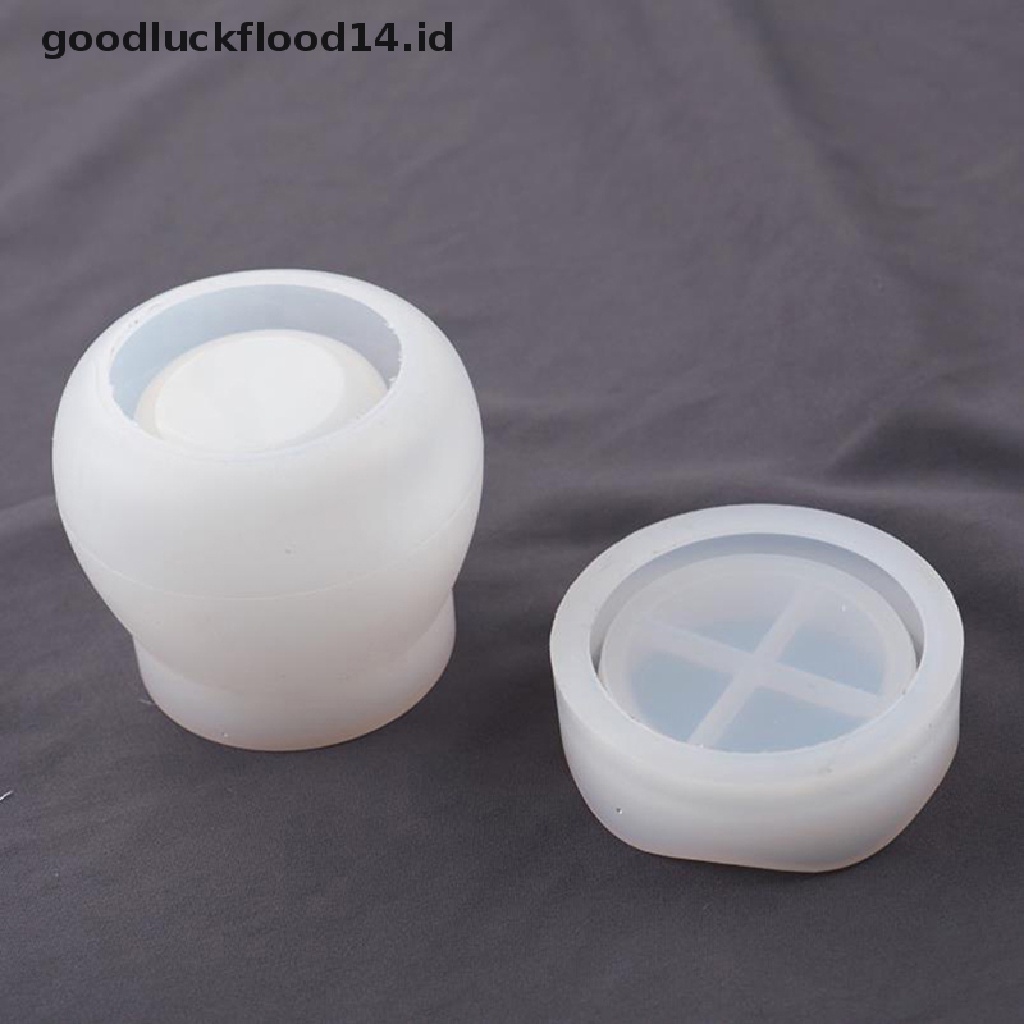 [OOID] 1Set DIY Crystal Epoxy Resin Mold Pudding Cup Storage Box Mirror Silicone Mold ID