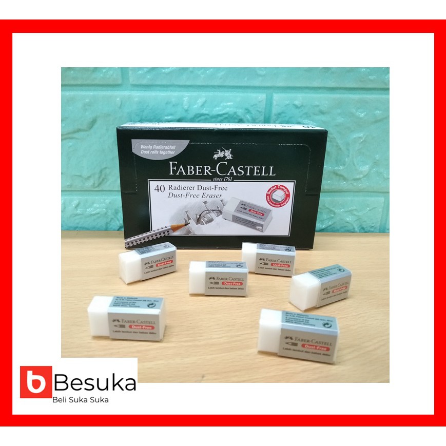 

DUST FREE FABER CASTELL ERASER SMALLWHITE 187230