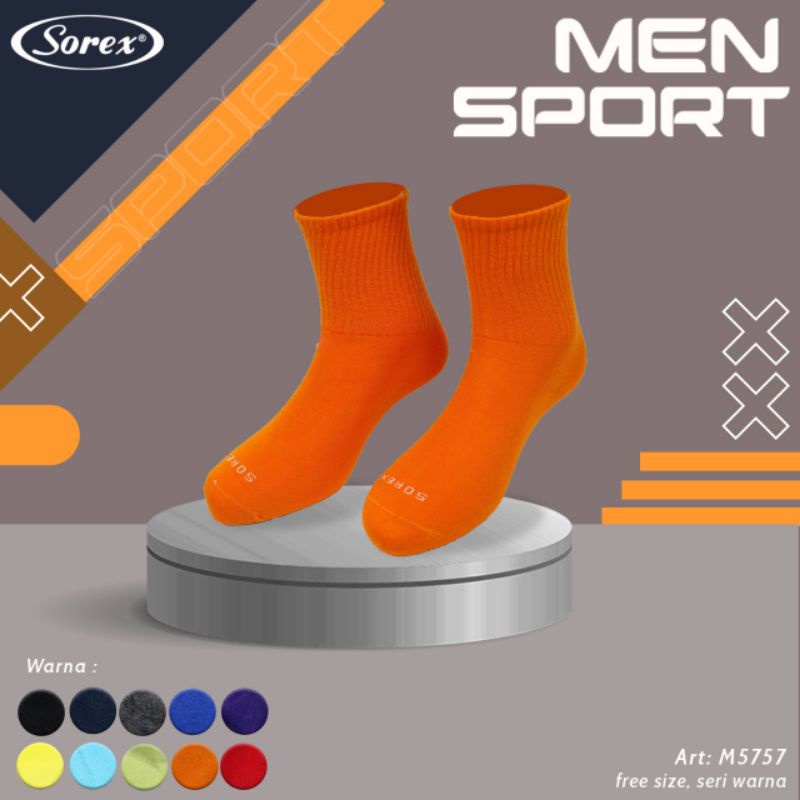 Sorex man sport Sock M 5755/M 5756/M 5757 kaos kaki olahraga