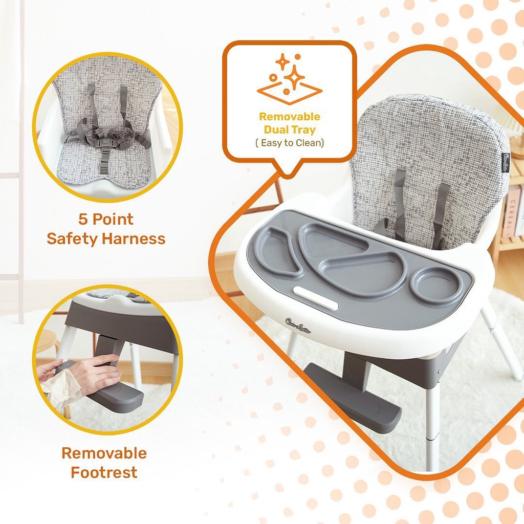 Cocolatte 31345 Convertible High Chair Kursi Makan Anak Bayi