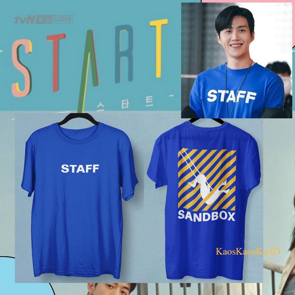 COD Kaos Tshirt Start Up Sandbox STAFF Nam Do San / Han Ji Pyeong / Suzy / KDRAMA UNISEX COMBED30S