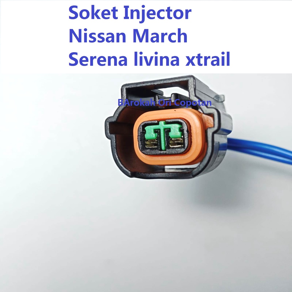 Soket injektor Injector Nissan March Serena livina xtrail socket 2pin 2kabel 2 kabel pin nozzel