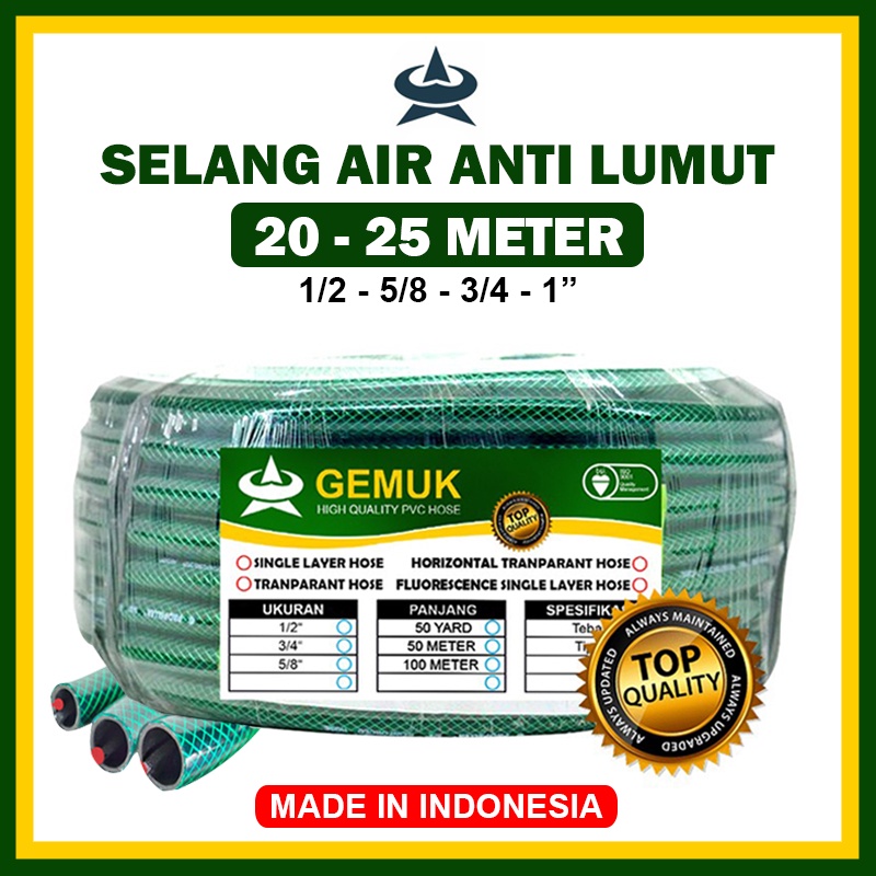 iNstansday- GEMUK Selang Air 20 Meter / Selang Air 25 Meter / Selang Anti Lumut / Selang Air /