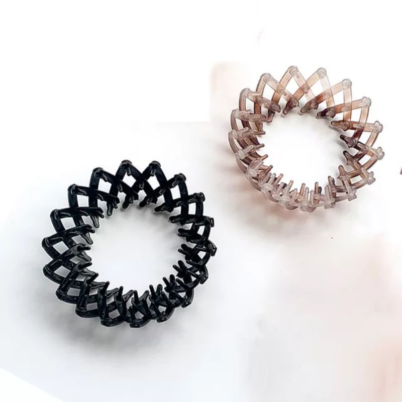 Jepit Rambut Gaya Korea Rhinestone Hair Claw / Jepit Rambut Bulat Cristal Import / Jepit Konde