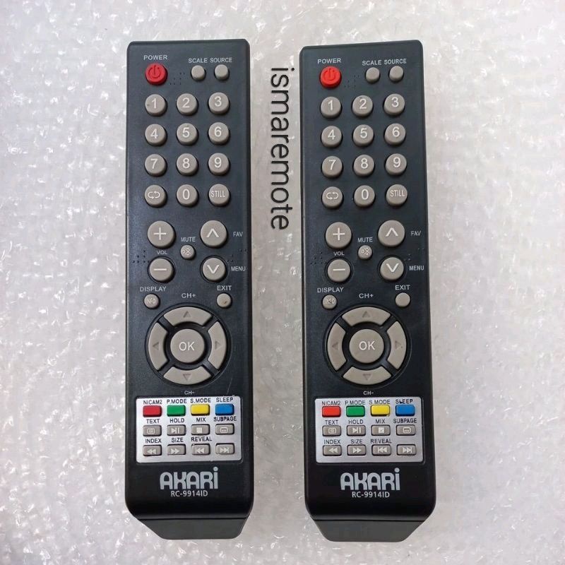 REMOTE REMOT TV AKARI/KIRANA LCD LED TABUNG SLIM FLAT RC-99141D GRADE