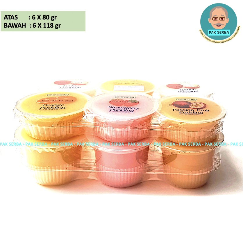 Cocon Nata Decoco Pudding Mixed 6 x 80gr / Puding / Jelly