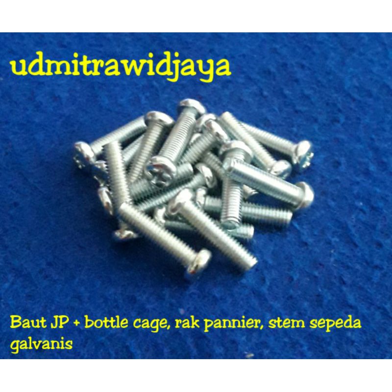 Baut L Stainless JP Galvanis bottle cage rak panier stem sepeda baut tempat botol air minum sepeda