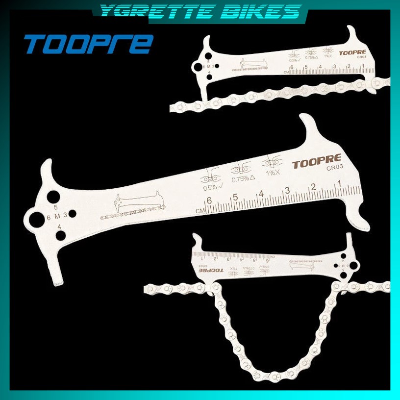 YGRETTE - TOOPRE Bike Chain Wear Indicator Ruler Three-in-one Bicycle Chains Gauge Measurement Checker Bike Portable Dustproof Cycling Parts ALAT CEK KONDISI RANTAI SEPEDA MTB ROADBIKE BALAP FEDERAL