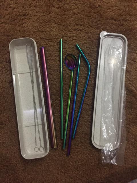 Eceran Sedotan Stainless Warna / Stainless Straw Bent/bengkok