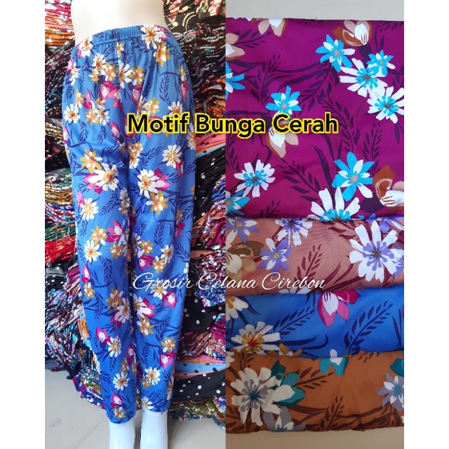 CELANA PANJANG MOTIF BUNGA CERAH CELAMIS MOTIF BUNGA