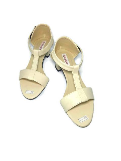 A06 Sepatu Wanita High Heels Tahu T Hitam Dan Cream