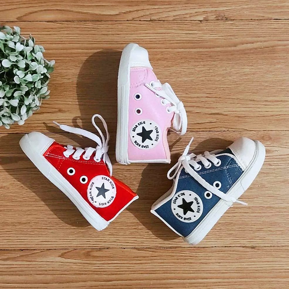 Klik Mds Sepatu Bayi All Star Tali Ukuran 22-23-24-25 Usia 6 Bulan-2 Tahun