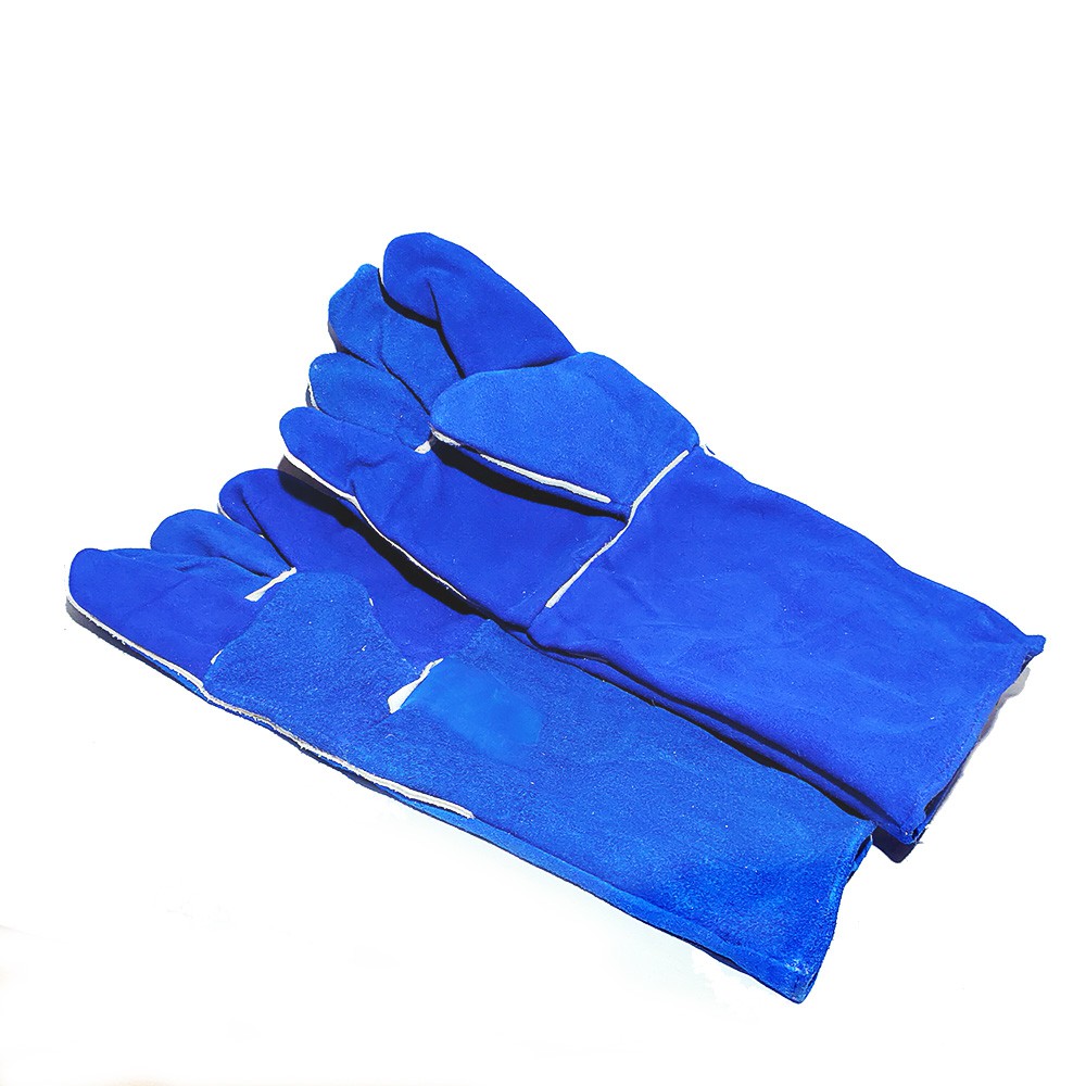 SARUNG TANGAN LAS KULIT 16 INCH / WELDING GLOVES BIRU