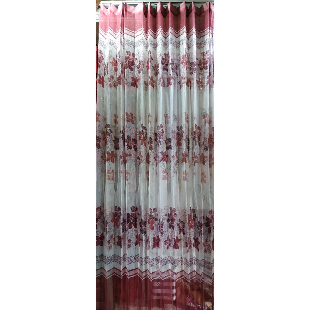 VITRASE MOTIF/VITRASE GORDEN/DALAMAN GORDEN/VITRASE IMPORT - Merah
