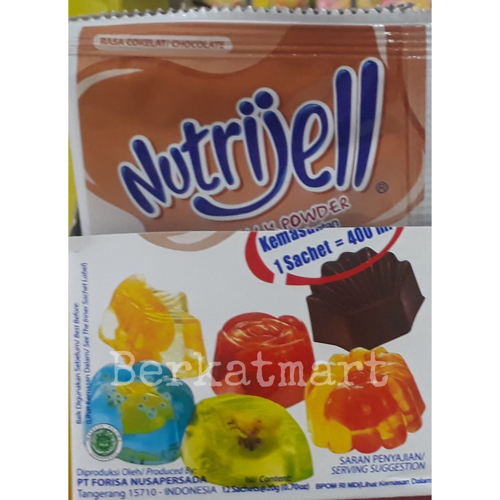 Nutrijell Coklat bubuk Jelly Nutrijel ekonomis 20gr