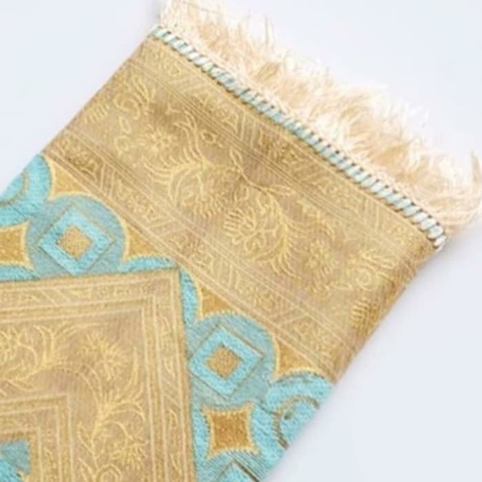 Sajadah Tahlilan Oleh Oleh Haji Turkey Benang Emas Lembut 70x110cm SJ-ARM
