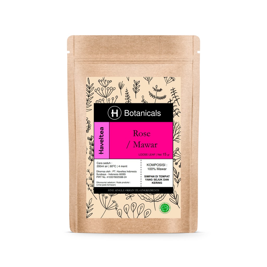 

Teh Bunga Mawar Kering Murni | Dried Rose Tea | Haveltea | 15gr
