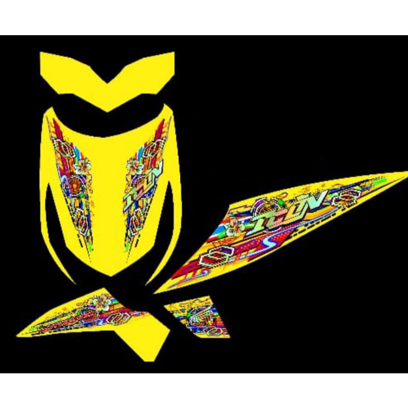 STRIPING BEAT KARBU TRANSPARAN HOLOGRAM STRIPING BEAT KARBU