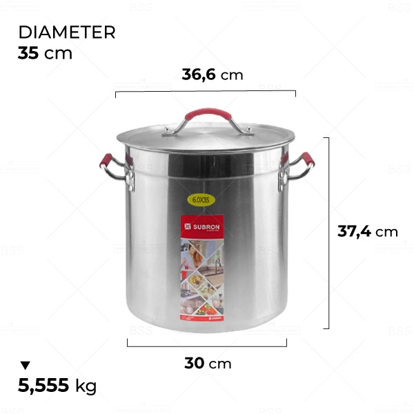 Stok Pot 35cm Panci Sup Besar Tebal Tinggi Multifungsi Stainless