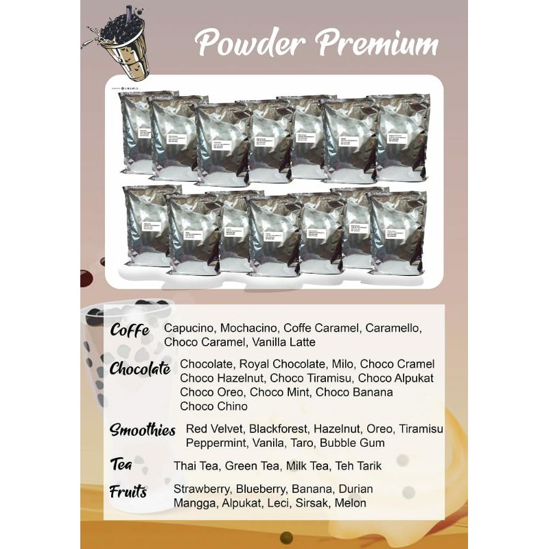 

bubuk minuman ice blend/milkshake 1kg