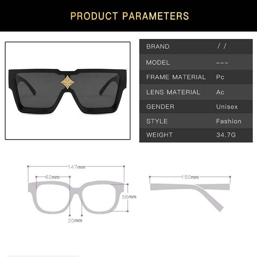 Mxbeauty Kacamata Hitam Pria Hip Pop Fashion Cowok Oversized Motif Leopard Metal Sign Hitam Jutawan Abu Korea Kaca Mata Matahari