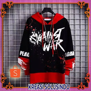 KAOS LENGAN PANJANG PRIA ST.WAR SWEATER HOODIE / JAKET PRIA LENGAN PANJANG / SWEATER COWOK TERBARU
