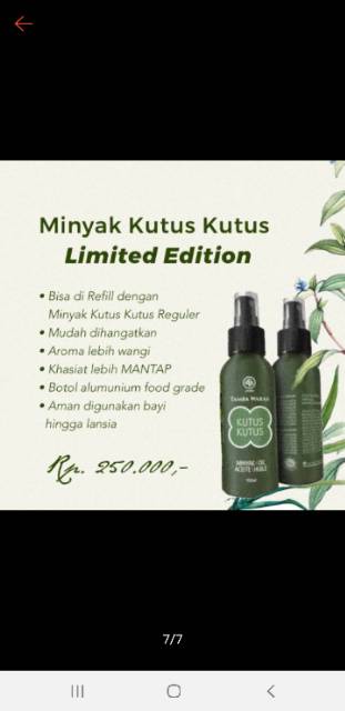 Minyak Kutus Kutus Limited edition Dijamin Asli GARANSI UANG KEMBALI