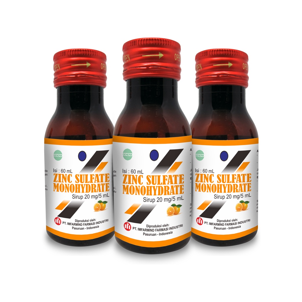 Zinc sulfate monohydrate sirup