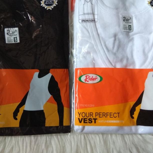 ➣ SINGLET |TANKTOP RIDER/GTMAN HITAM & PUTIH| KAOS LENGAN BUTUNG PRIA ➨