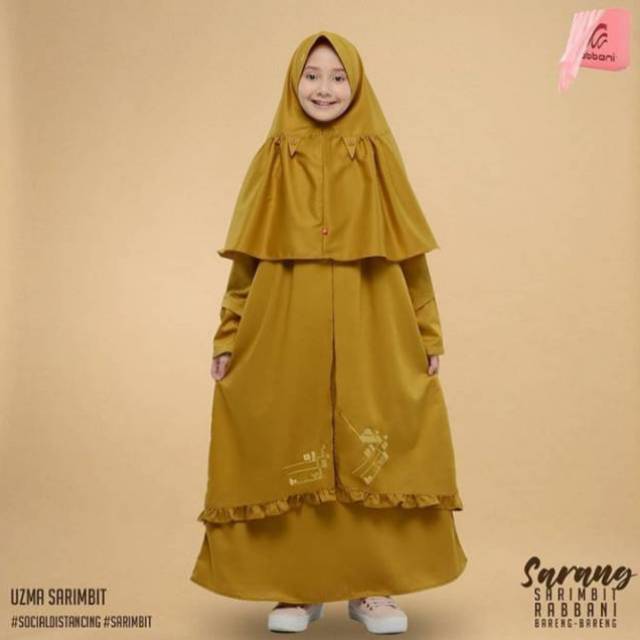 Setelan hijab gamis anak UZMA BAHAN TOYOBO rabbani ori bani batuta