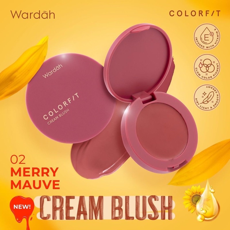 Wardah Colorfit Cream Blush 3gr - Blush On Cream Wardah