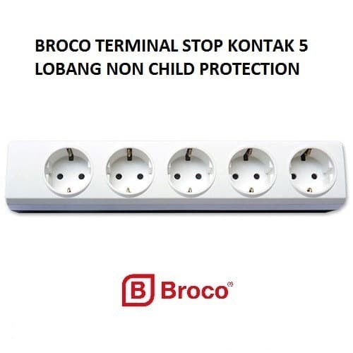 Broco Stop Kontak Terminal 2 / 3 / 4 / 5 / 6 Lubang -NON CP