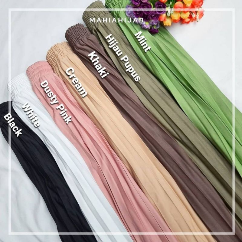 Mahiahijab Rok Plisket Hyget premium tebal panjang