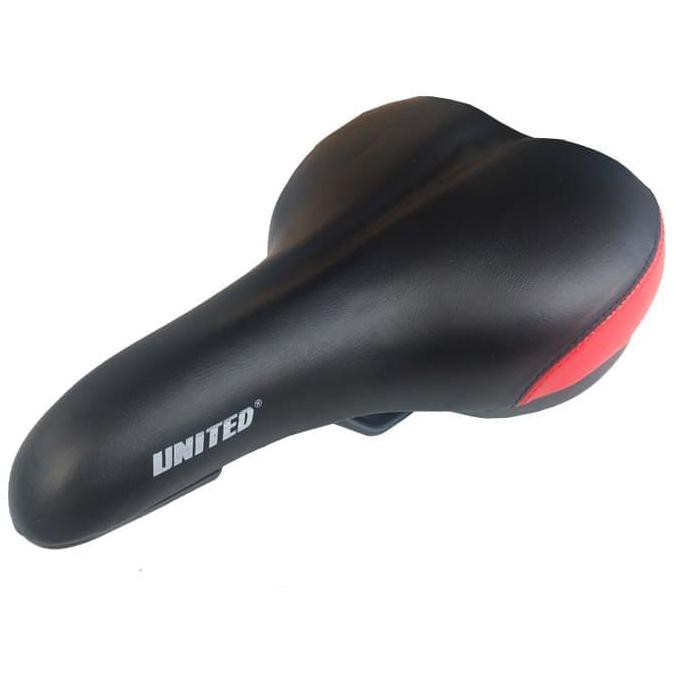 United 7722 Sadel Sepeda MTB SELI Per Pegas Hitam Merah