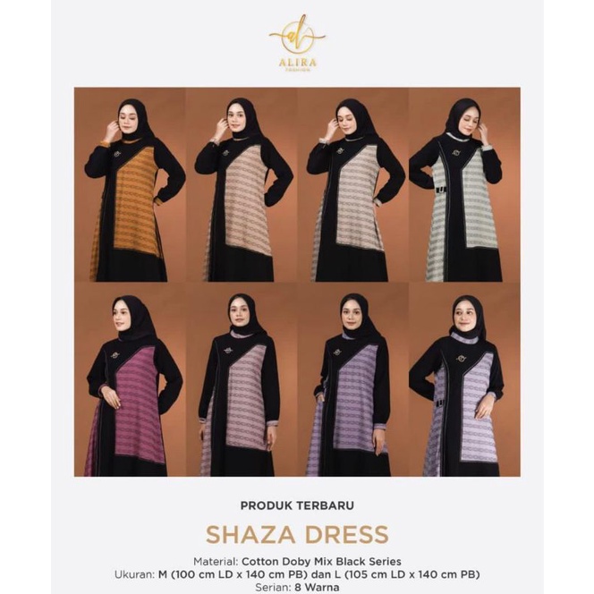 SHAZA DRESS BY ALIRA FASHION GAMIS TERBARU ABAYA ORIGINAL