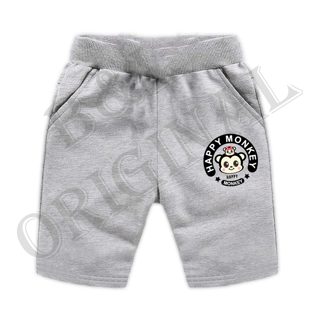 BS/COD/CELANA PENDEK HAPPY MONKEY ANAK ANAK 1-7 TAHUN//REALPIC//GOOD QUALITY