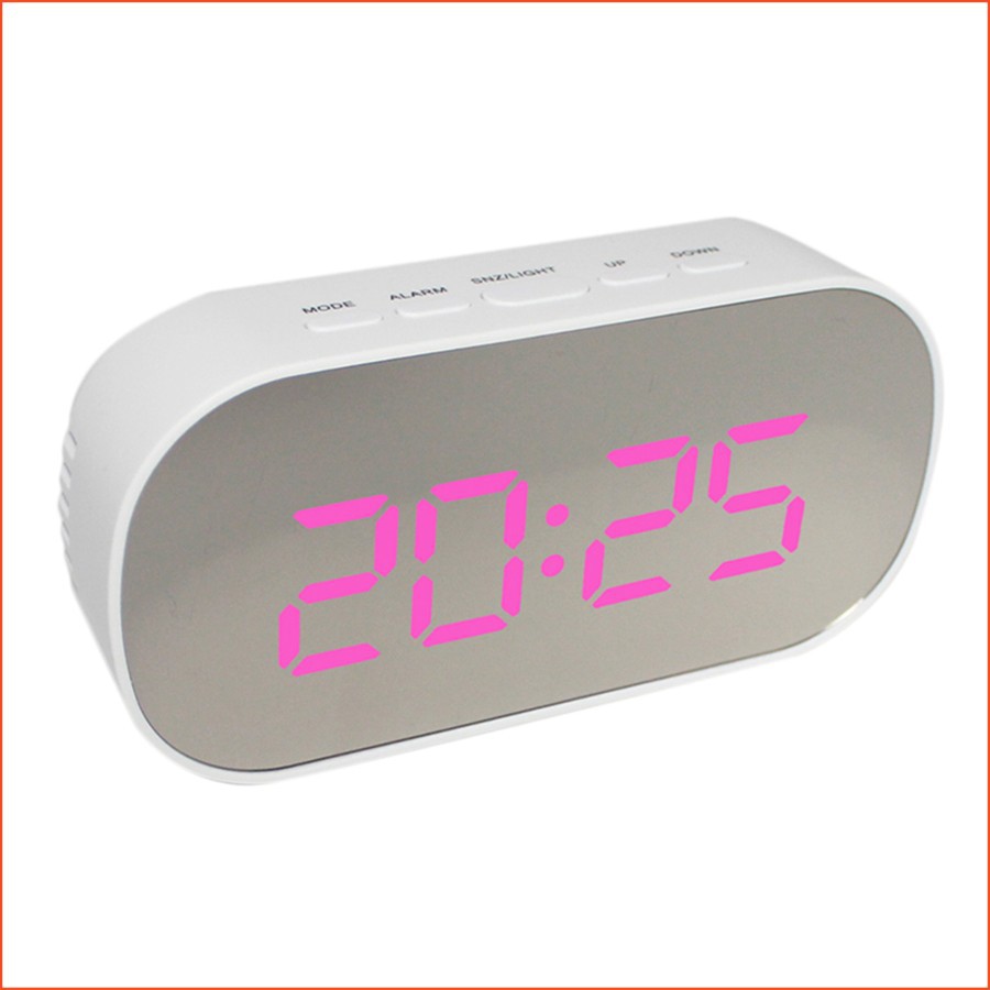 Jam Meja Pintar Digital LED DT-6506 / Jam Weker Digital Desktop Smart Clock Purple