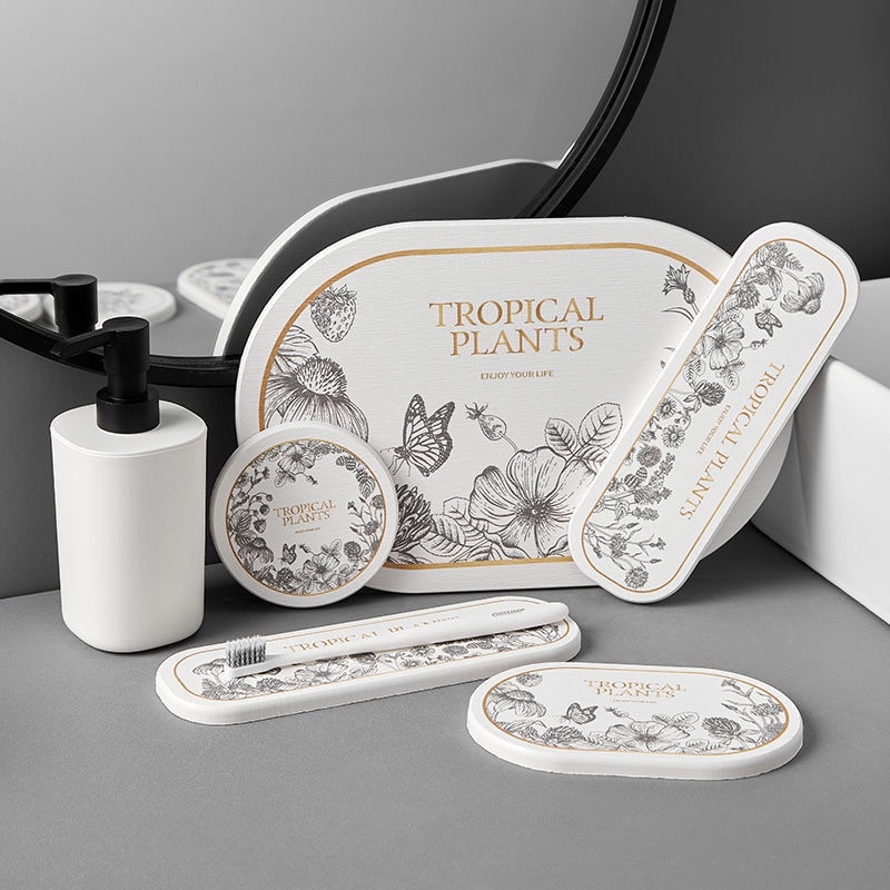 Bathroom Tray Set / Tatakan Sabun / Tatakan Sikat Gigi Mewah Aesthetic Nordic Style